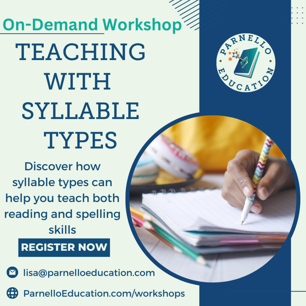 Teaching with Syllable Types Workshop Image